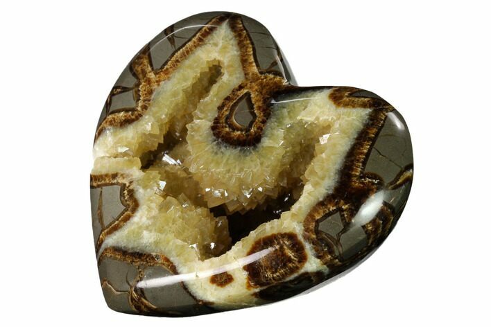 D Utah Septarian Heart - Beautiful Crystals #160185